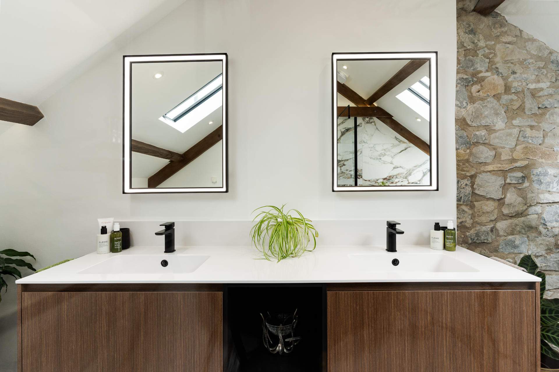 A vanity unit for two