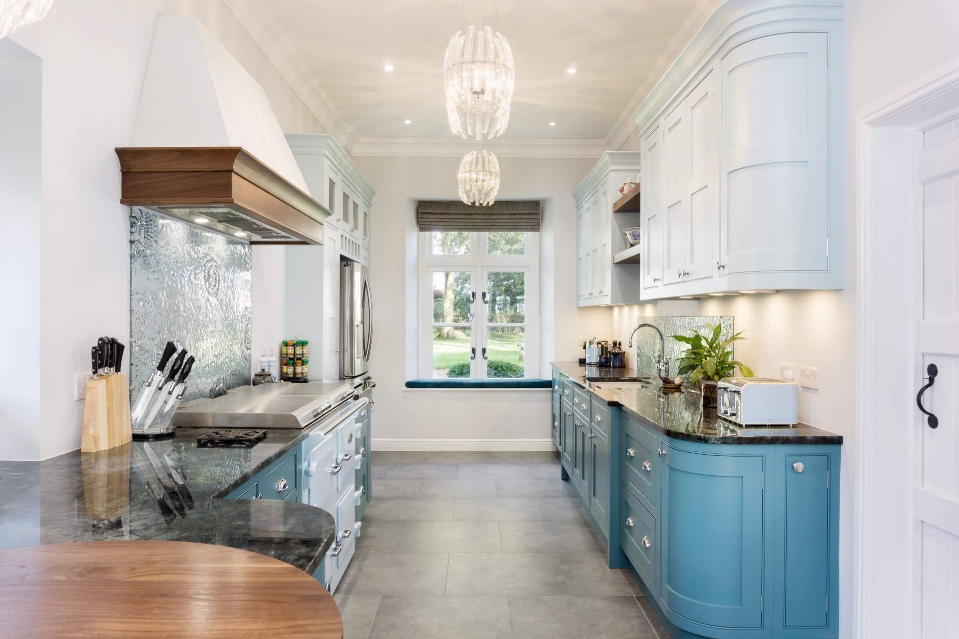 Luxury galley kitchen space