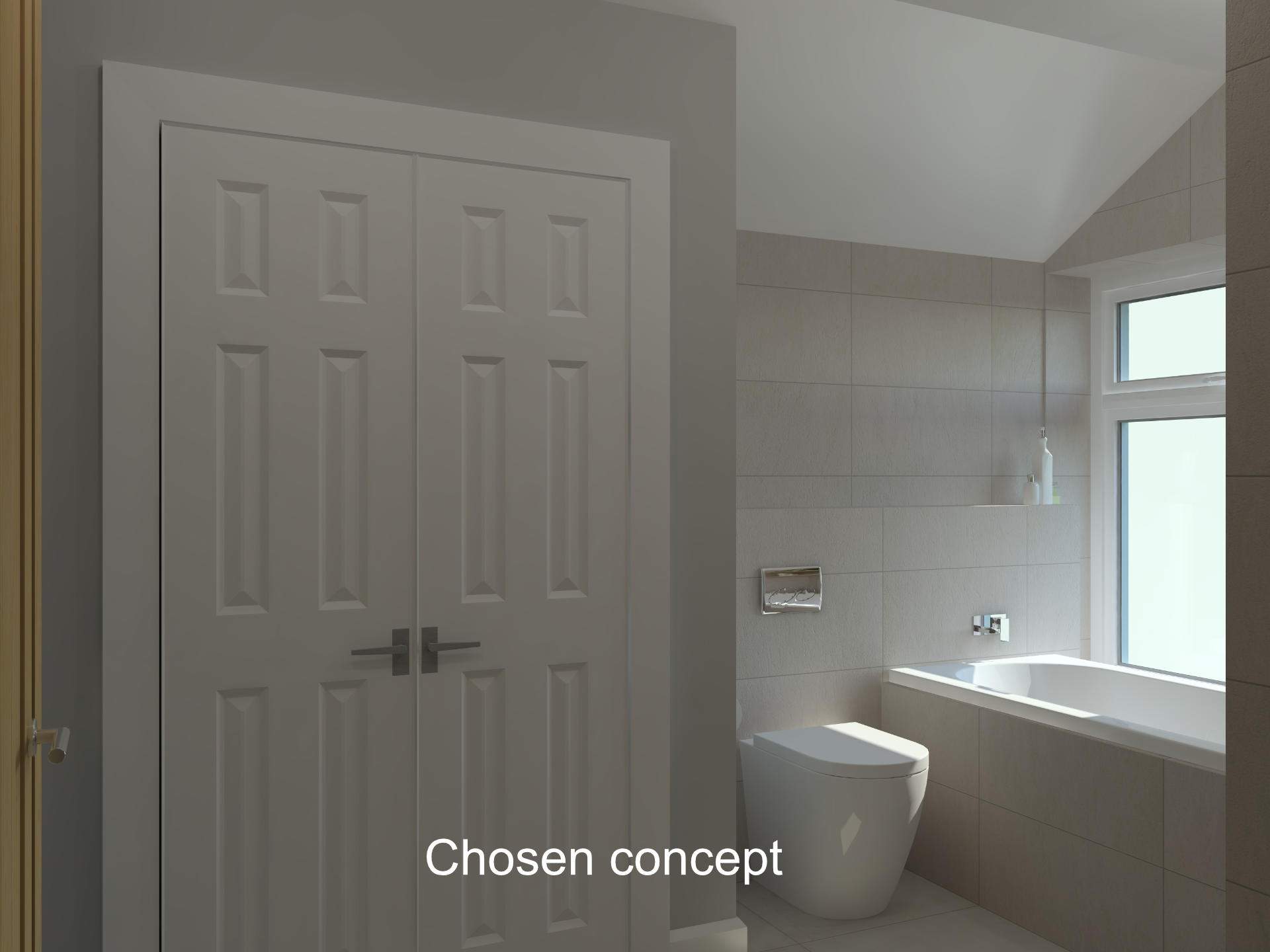 The final bathroom design selection