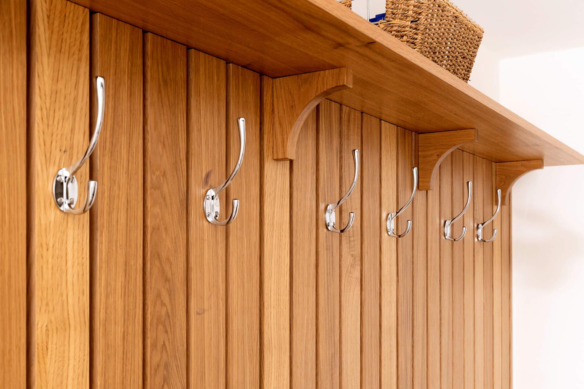 Hand made oak paneling